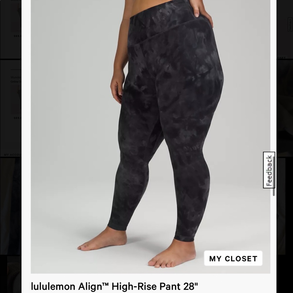 Lululemon Align High Rise Pant 28” size 10